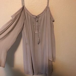Boho inspired dress, sheer sleeves